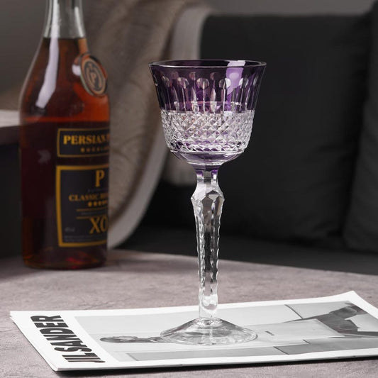 lovecove Hand Cut Kiriko Crystal Wine Glass - 8EB6 – product image 1