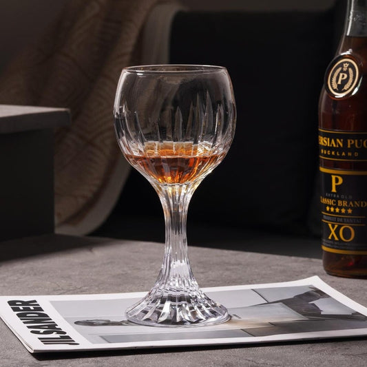 lovecove Hand-Cut Kiriko Clear Crystal Wine Glass – product image 1