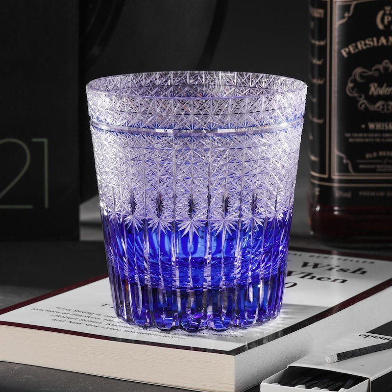 lovecove Hand-Cut Barley Pattern Whiskey Tumblers – product image 1