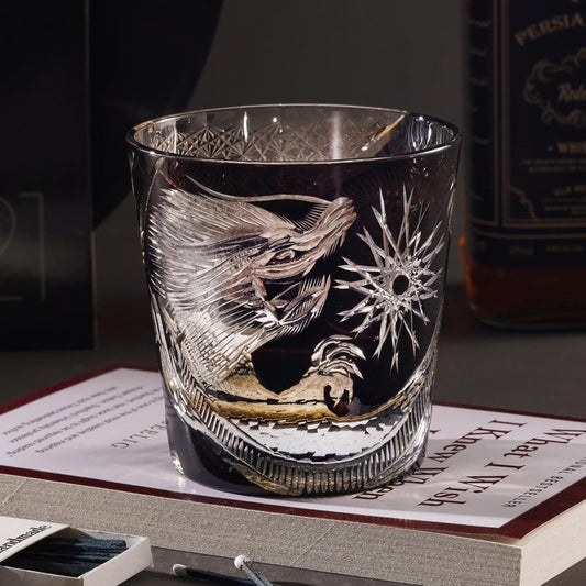Vitraelle Hand-Cut Dragon Whiskey Glass – product image 1