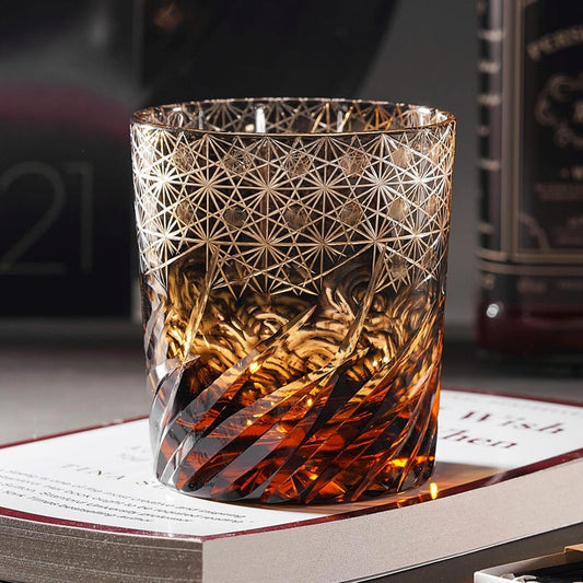 lovecove Hand-Craved Crystal Whiskey Glass – product image 1