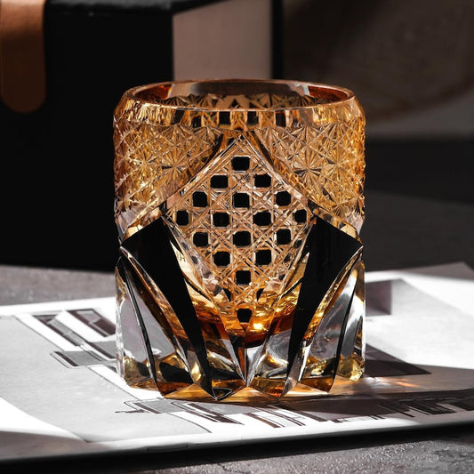 lovecove Vintage Style Amber Whiskey Glass – product image 1