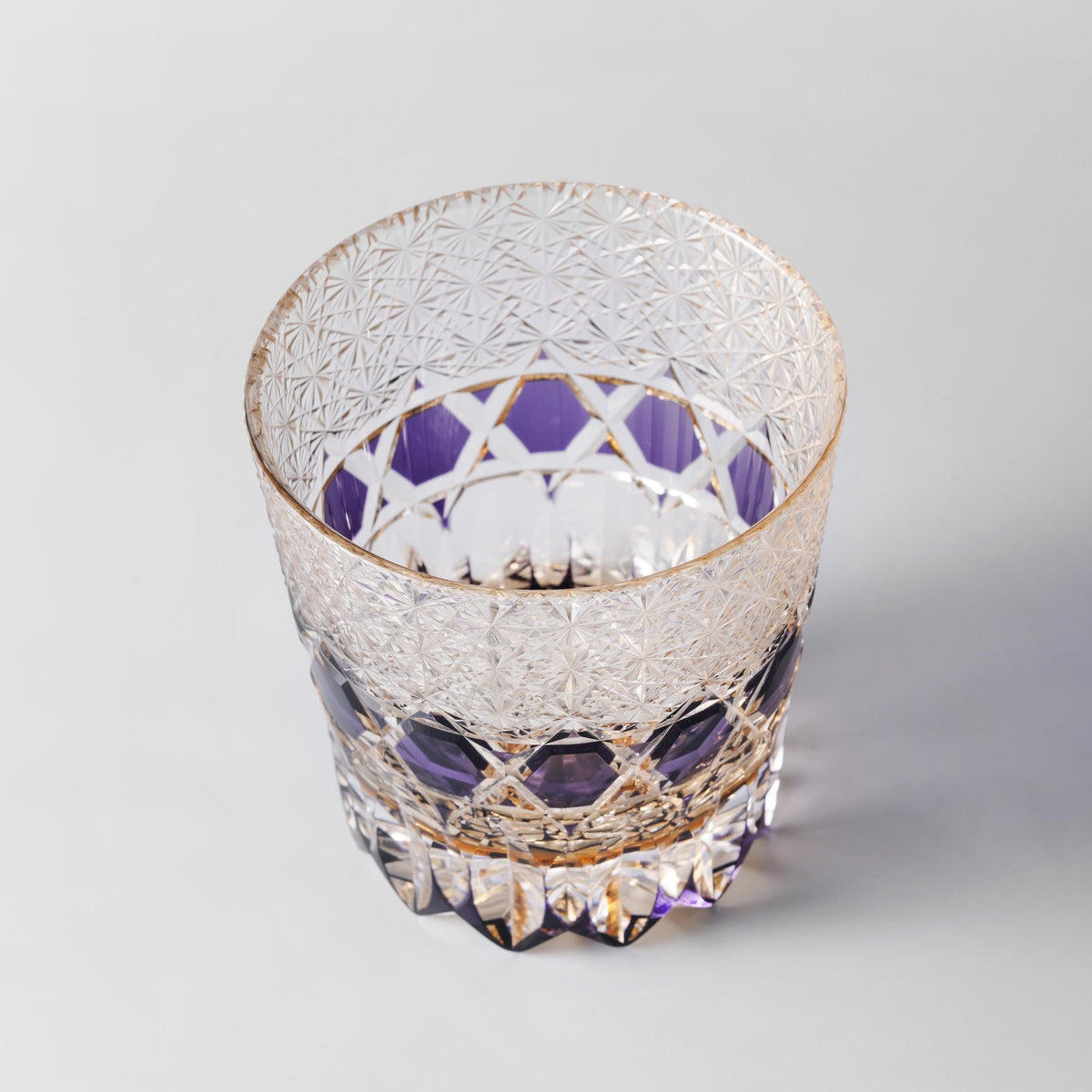 lovecove Hand Cut Purple Crystal Whisky Glass – product image 8
