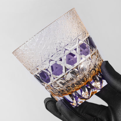 lovecove Hand Cut Purple Crystal Whisky Glass – product image 3