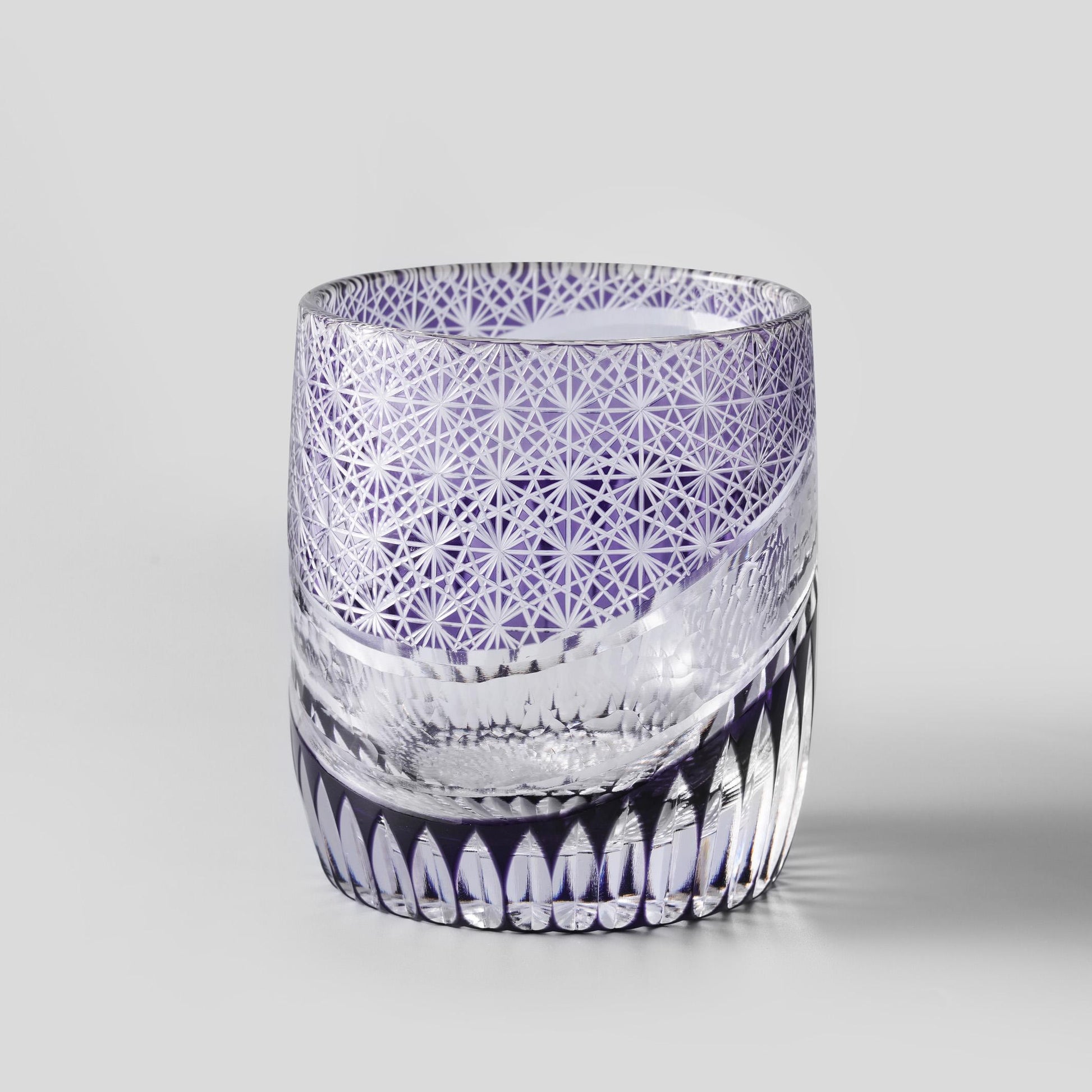 Vitraelle Hand Cut Rock Amethyst Whisky Glass – product image 6
