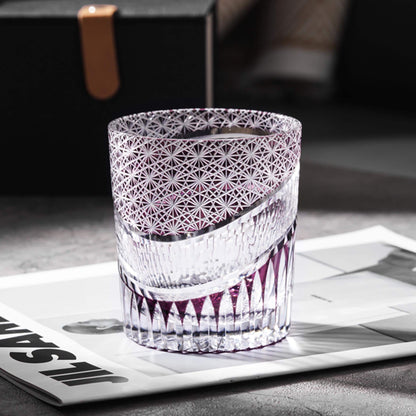 lovecove Hand Cut Amethyst Crystal Whisky Glass – product image 2