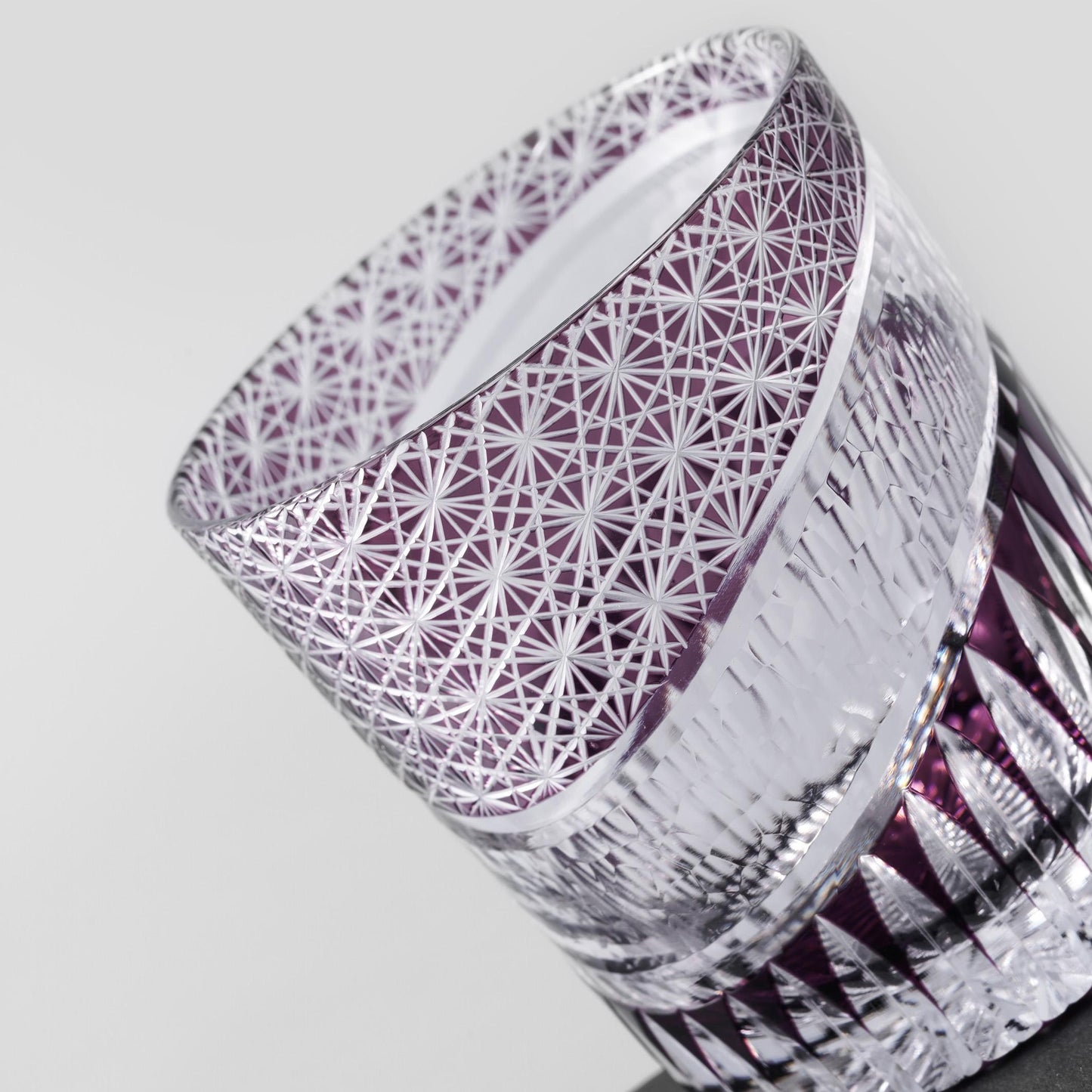 Vitraelle Hand Cut Amethyst Crystal Whisky Glass – product image 4