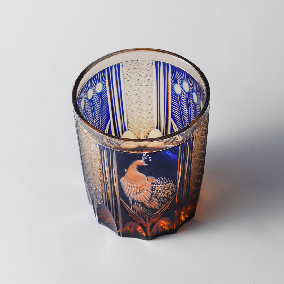 lovecove Hand Cut Peacock Emerald Whisky Glass - EA3E – product image 8