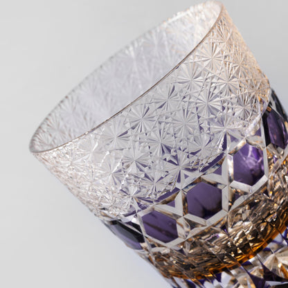 lovecove Hand Cut Purple Crystal Whisky Glass – product image 4