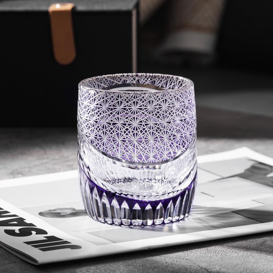 lovecove Hand Cut Rock Amethyst Whisky Glass – product image 2