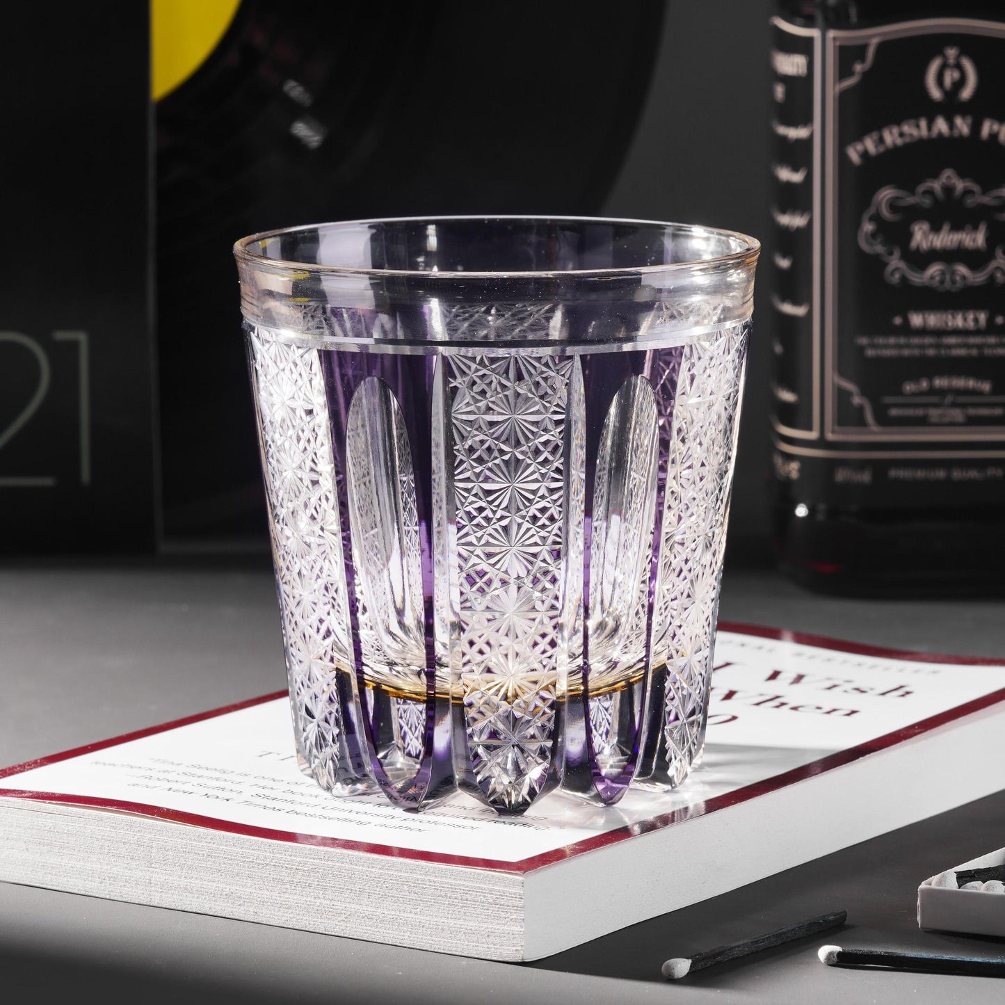 lovecove Hand-Cut Bohemia Crystal Whiskey Glass – product image 1