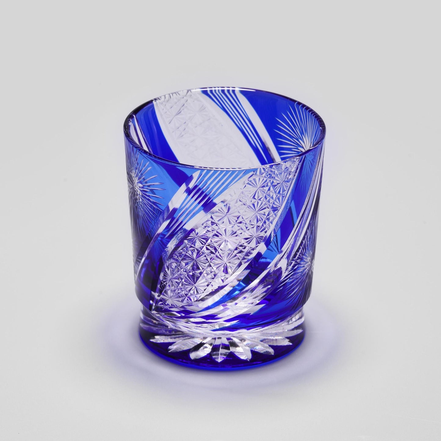 lovecove Handcut Blue Firework Kiriko Crystal Whisky Glass – product image 8