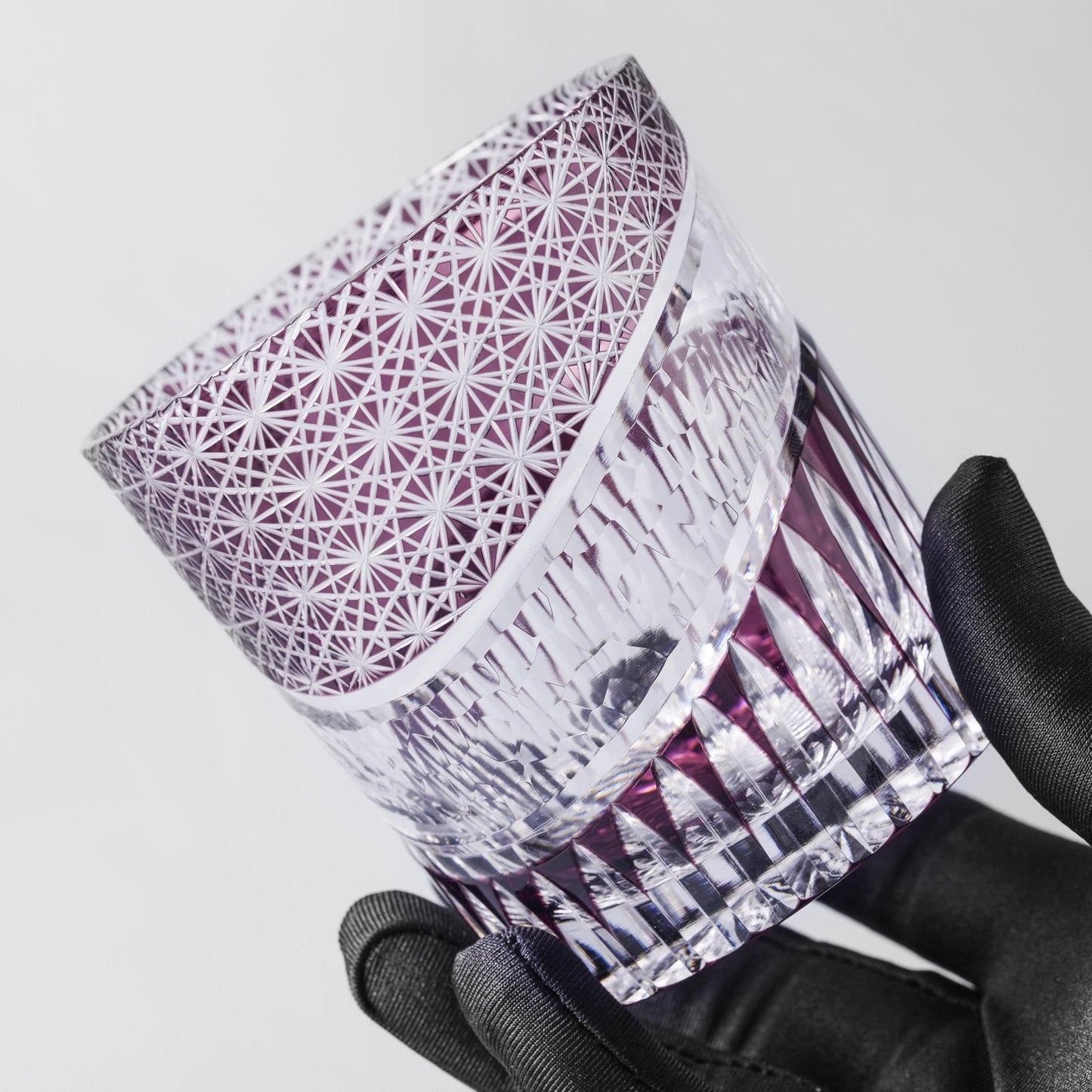 Vitraelle Hand Cut Amethyst Crystal Whisky Glass – product image 3