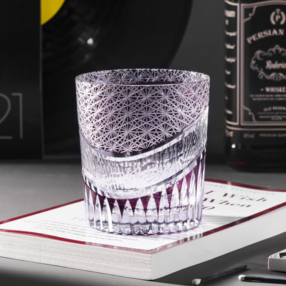 lovecove Hand Cut Amethyst Crystal Whisky Glass – product image 1