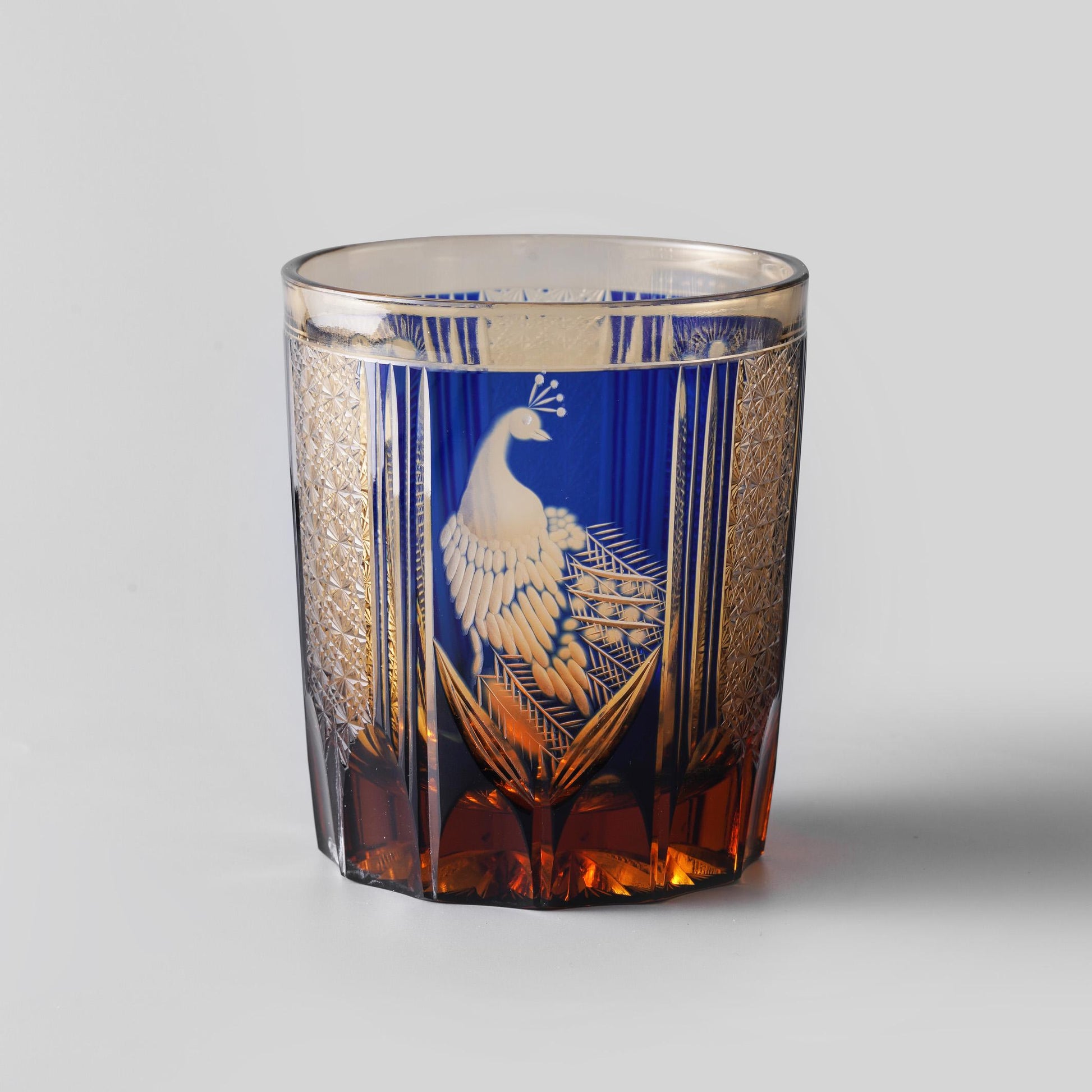 Vitraelle Hand Cut Peacock Emerald Whisky Glass – product image 9