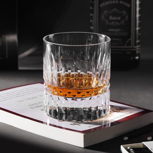 Vitraelle Hand Cut Barley Kiriko Clear Crystal Whisky Glass – product image 2