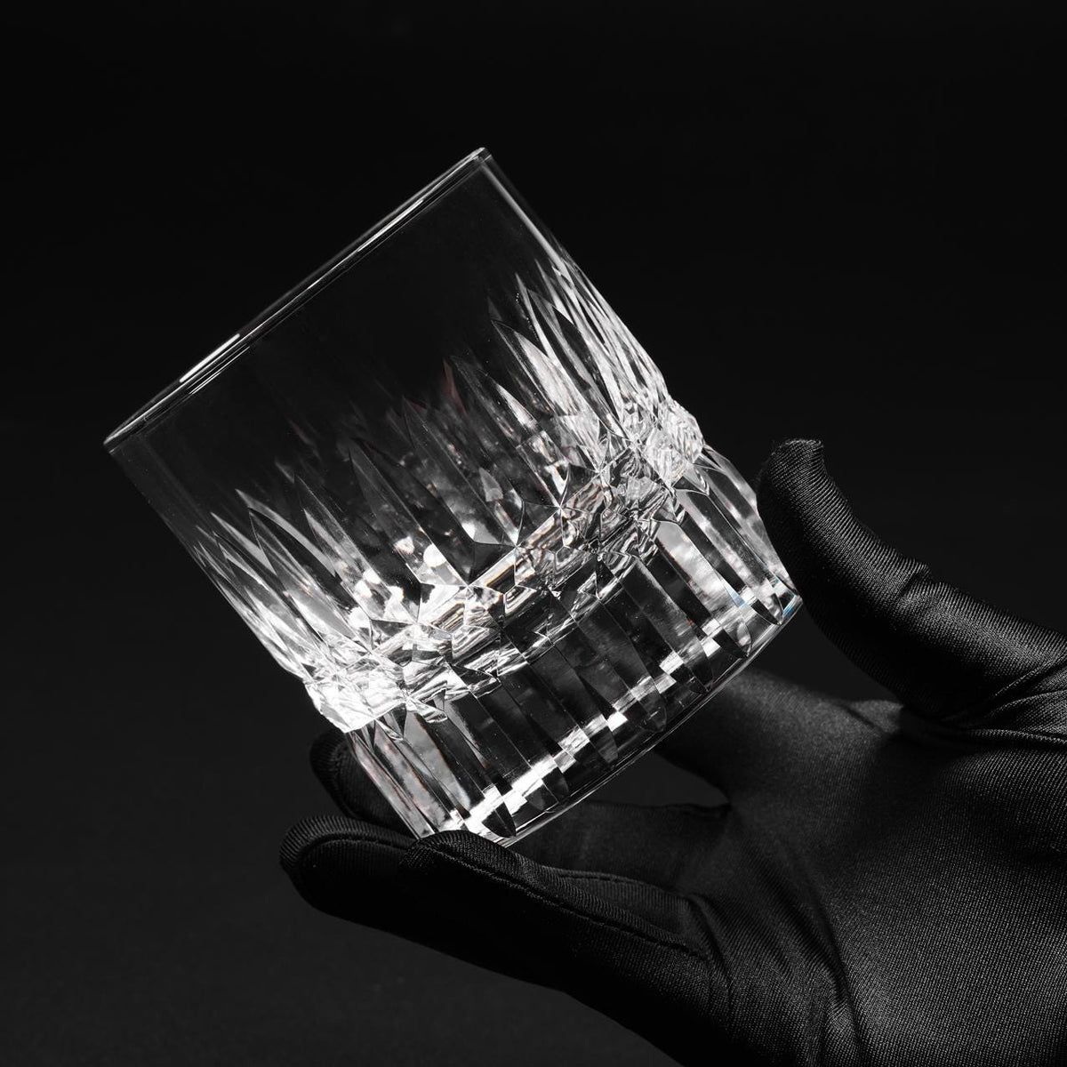 lovecove Hand Cut Barley Kiriko Clear Crystal Whisky Glass – product image 3