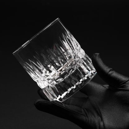 lovecove Hand Cut Barley Kiriko Clear Crystal Whisky Glass – product image 3