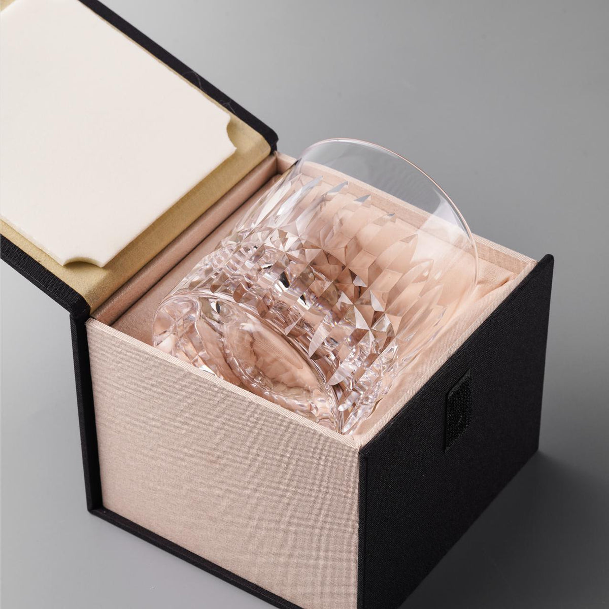 lovecove Hand Cut Barley Kiriko Clear Crystal Whisky Glass – product image 5