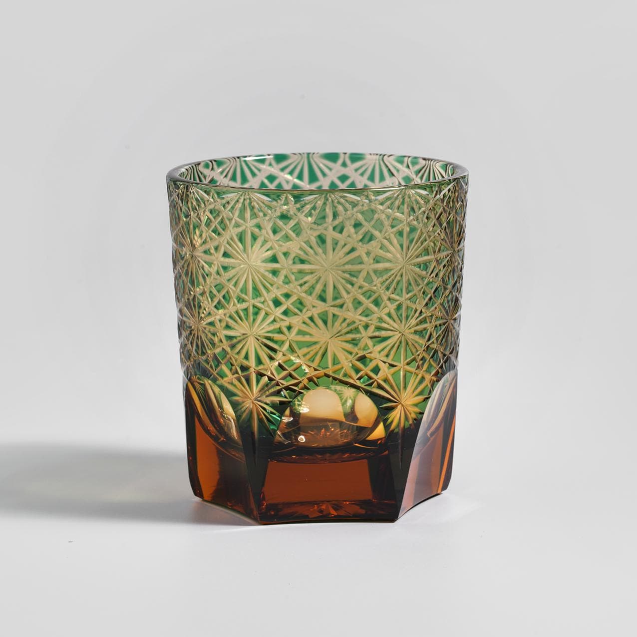 Vitraelle Hand Cut Green Crystal Whisky Glass – product image 8