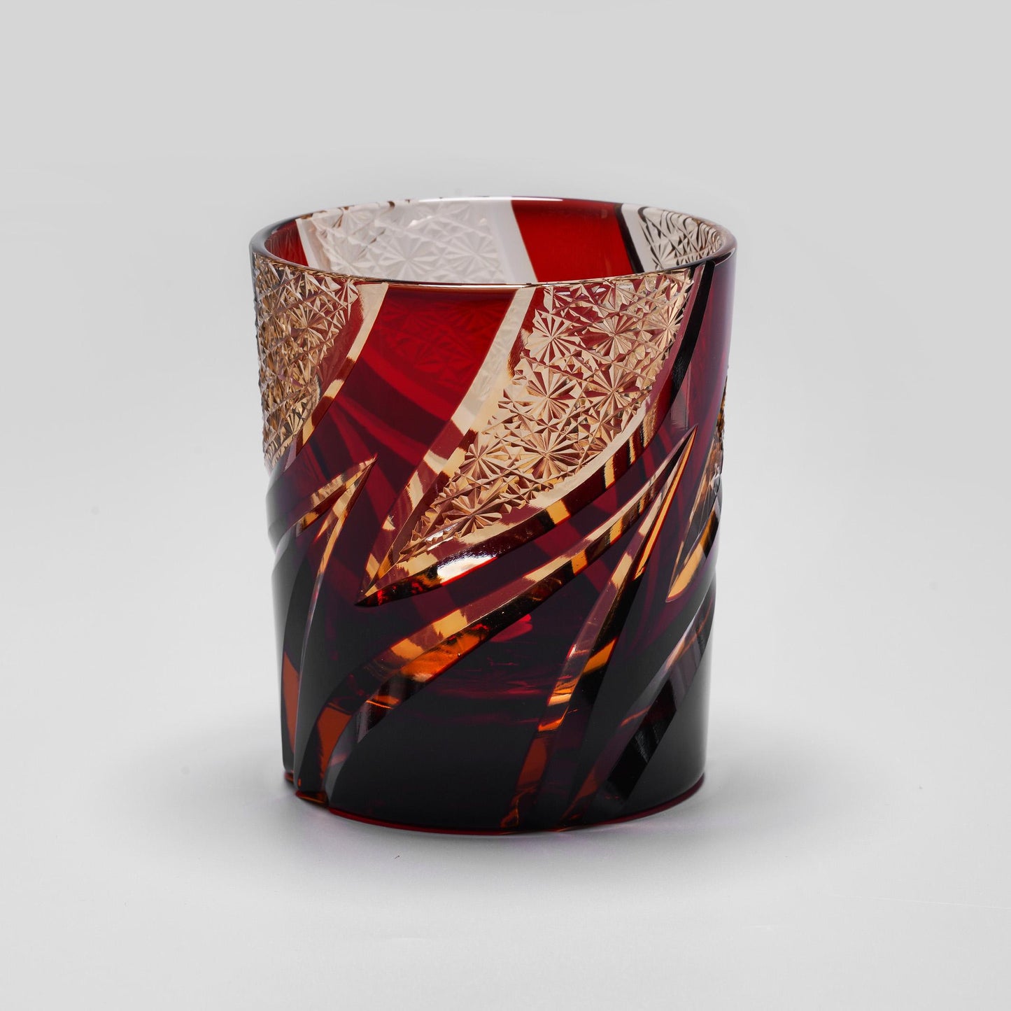 Vitraelle Hand Cut Green Flame Whisky Glasses – product image 10