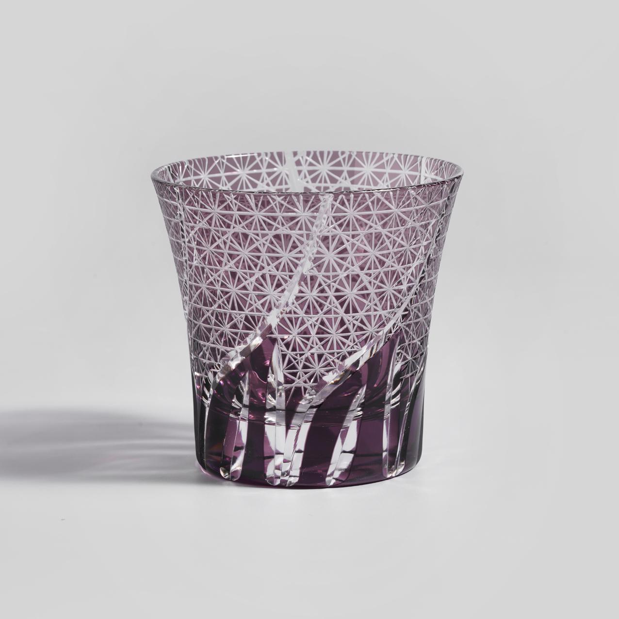 Vitraelle Hand Cut Purple Flame Crystal Glass – product image 8