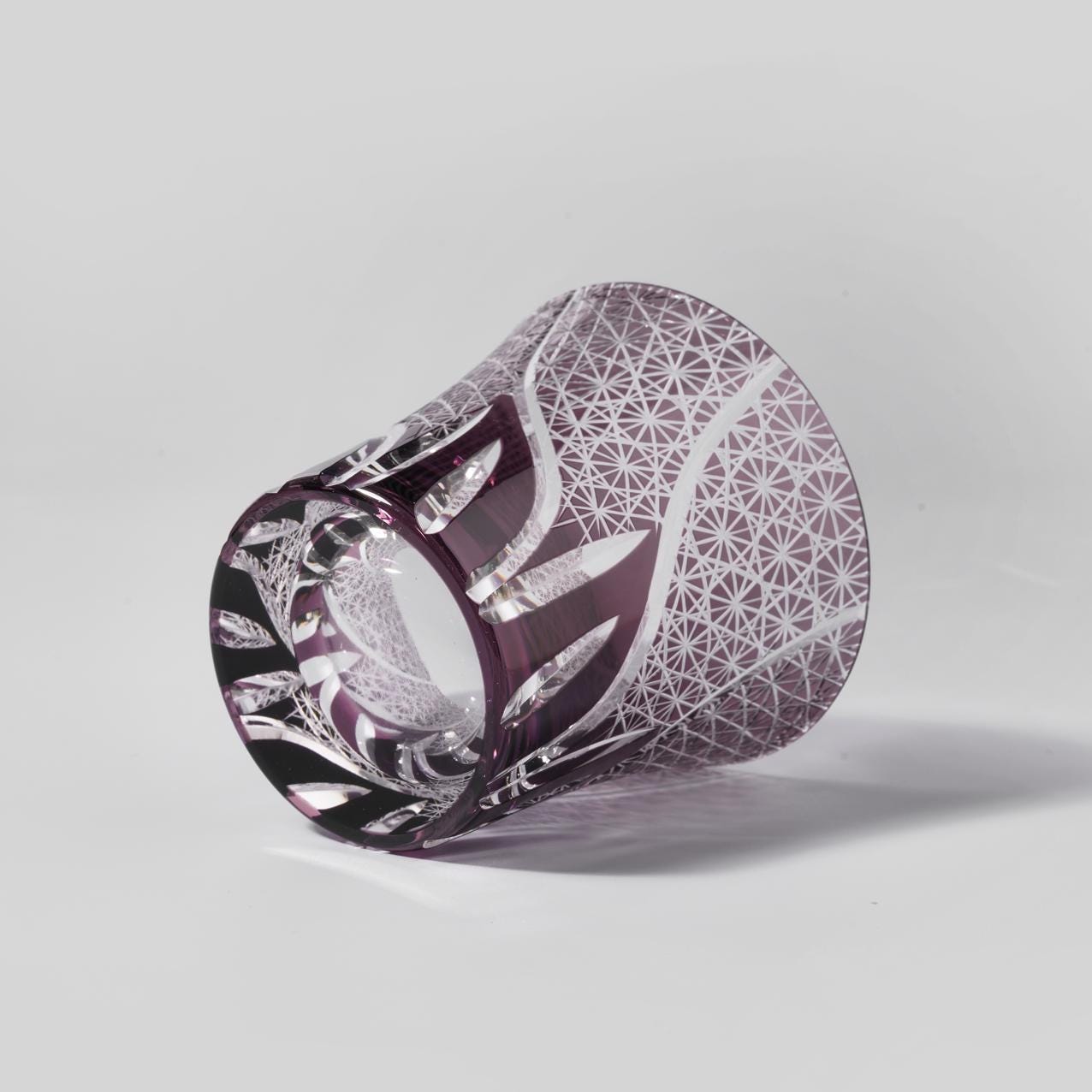 Vitraelle Hand Cut Purple Flame Crystal Glass – product image 6