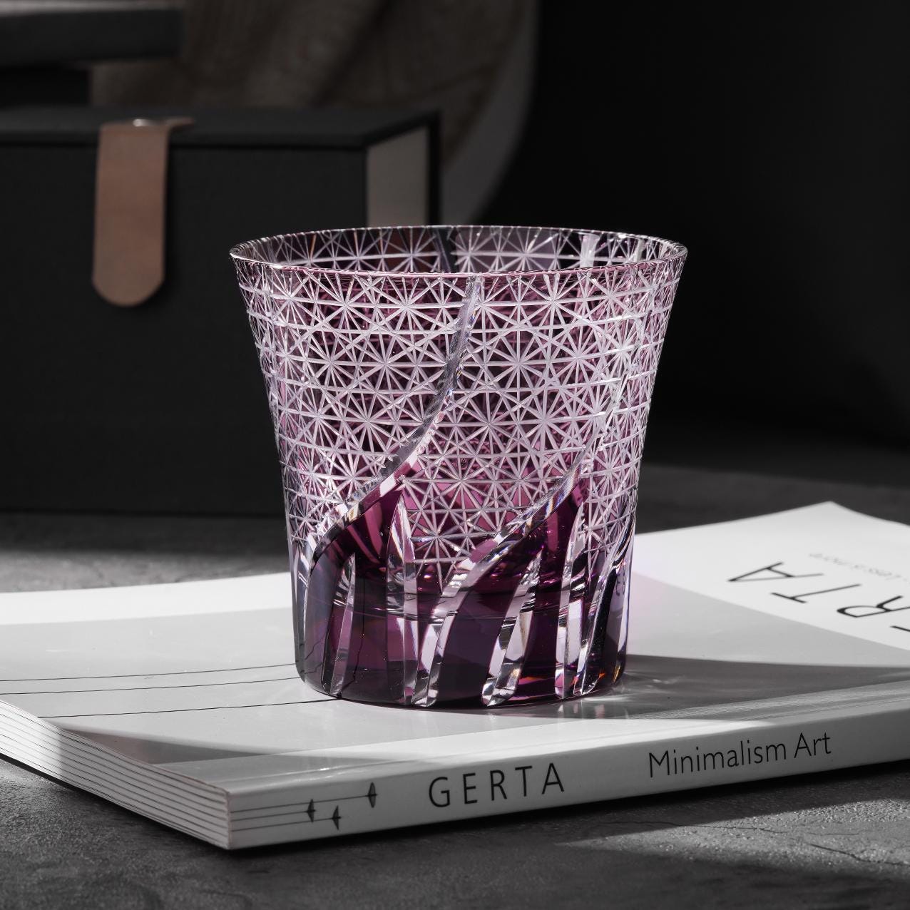 Vitraelle Hand Cut Purple Flame Crystal Glass – product image 2