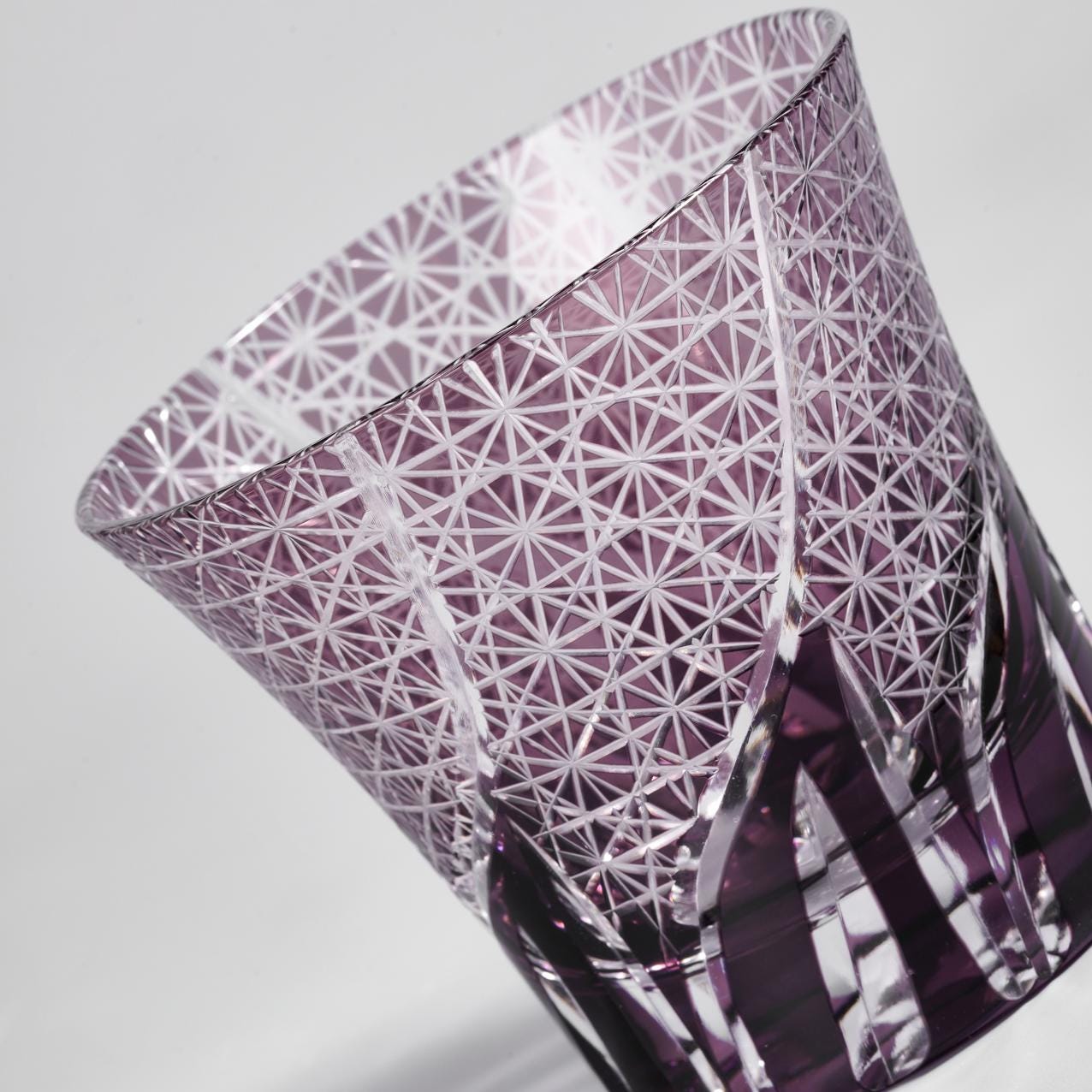Vitraelle Hand Cut Purple Flame Crystal Glass – product image 4