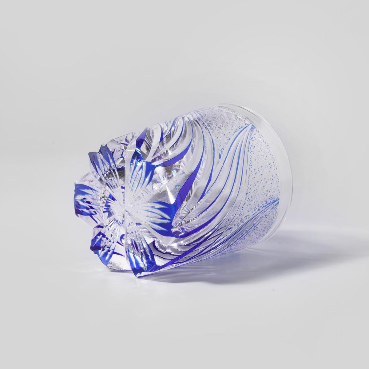 lovecove Hand Cut Blue Flame Crystal Glass – product image 7