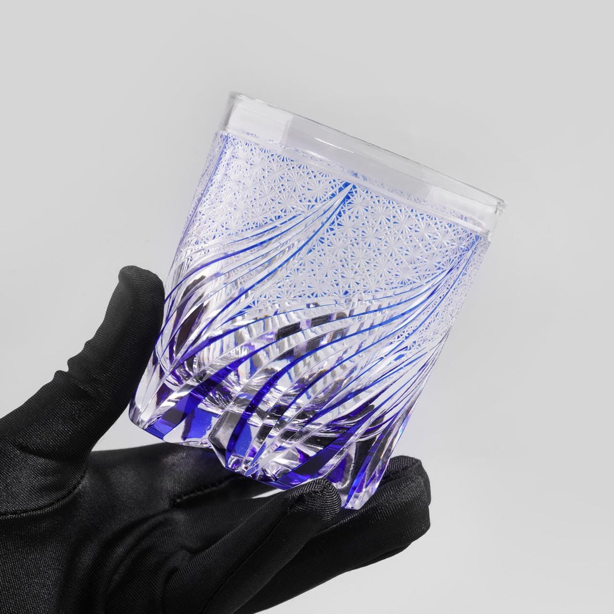 lovecove Hand Cut Blue Flame Crystal Glass – product image 4