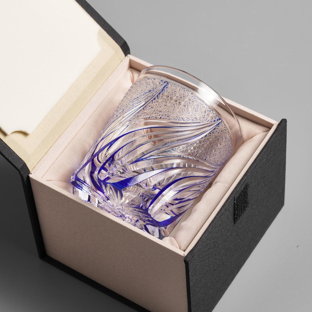 lovecove Hand Cut Blue Flame Crystal Glass – product image 3
