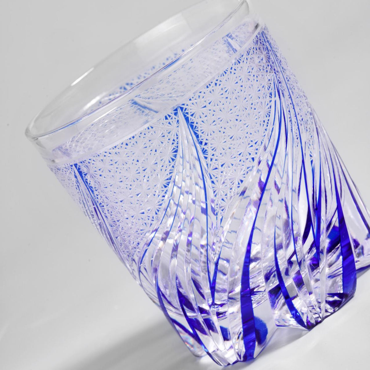 lovecove Hand Cut Blue Flame Crystal Glass – product image 5