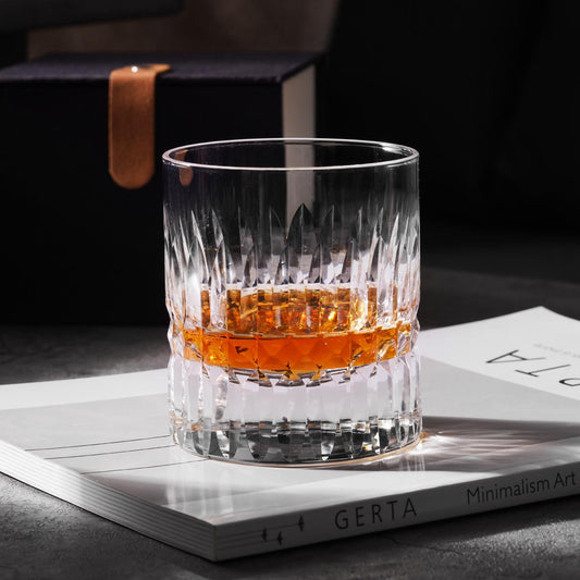 Vitraelle Hand Cut Barley Kiriko Clear Crystal Whisky Glass – product image 1