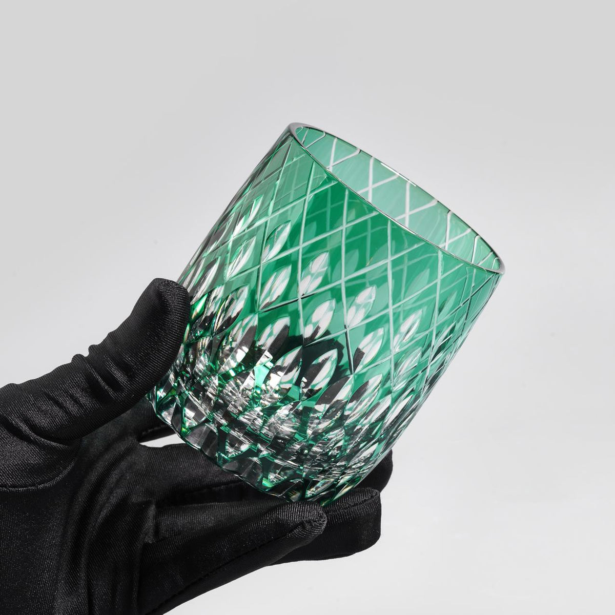 lovecove Hand Cut Green Whisky Glasses – product image 4