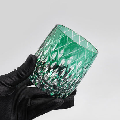 lovecove Hand Cut Green Whisky Glasses – product image 4
