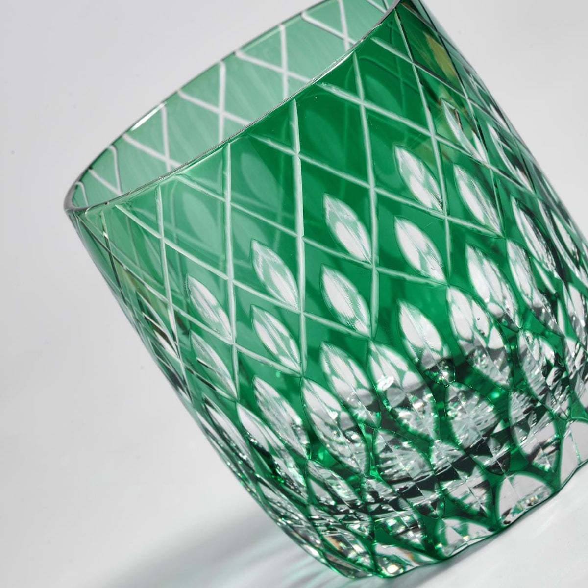 lovecove Hand Cut Green Whisky Glasses – product image 5