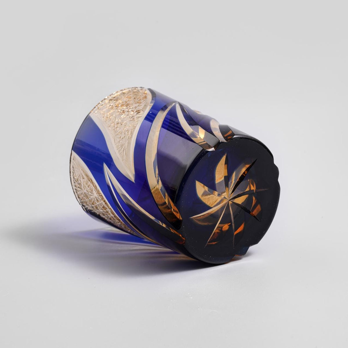 lovecove Hand Cut Blue Flame Whisky Glasses – product image 6