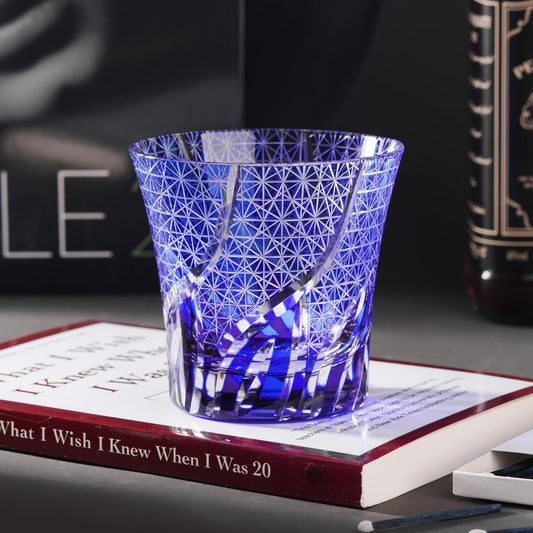 Vitraelle Hand Cut Blue Flame Crystal Glass - A26B – product image 1