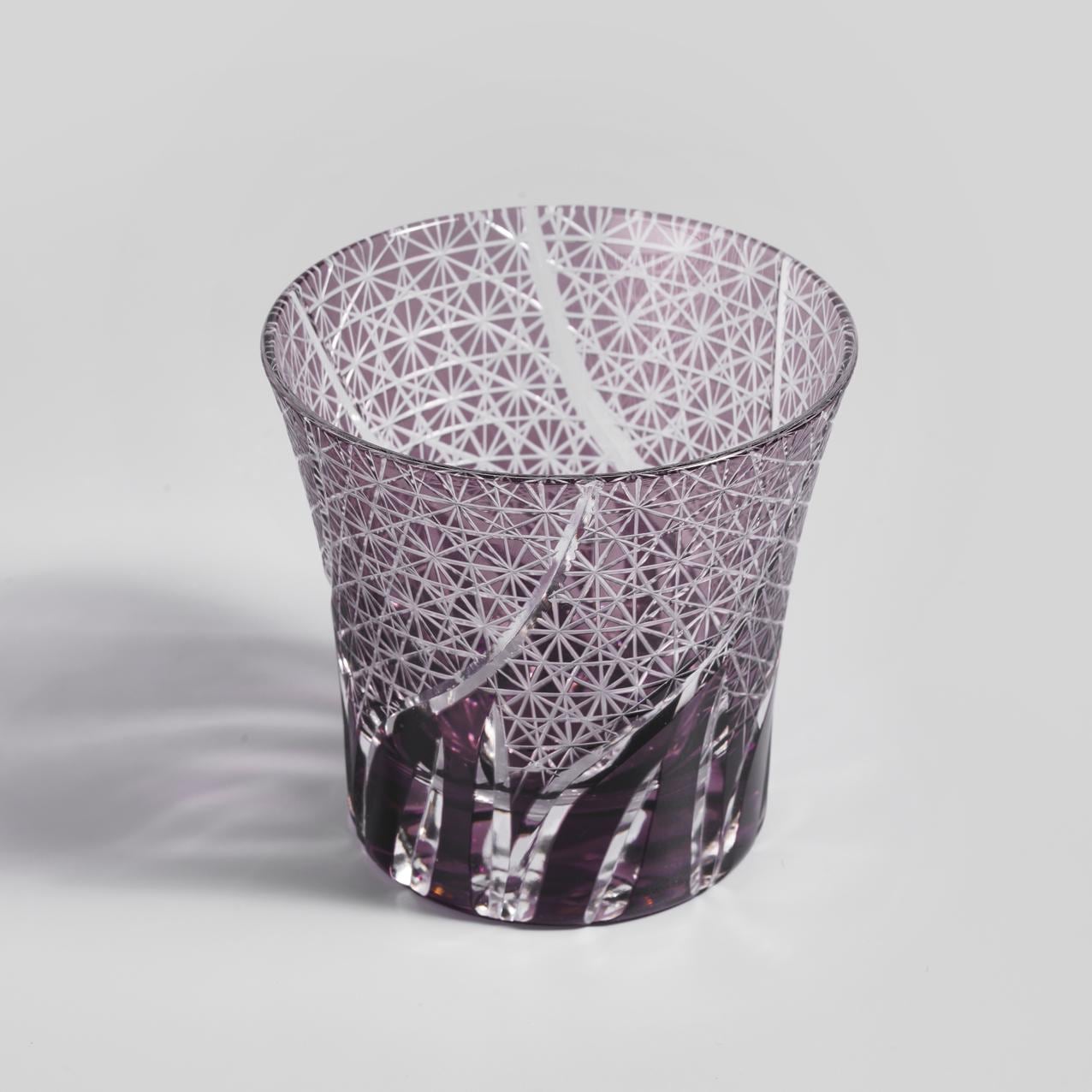 Vitraelle Hand Cut Purple Flame Crystal Glass – product image 7
