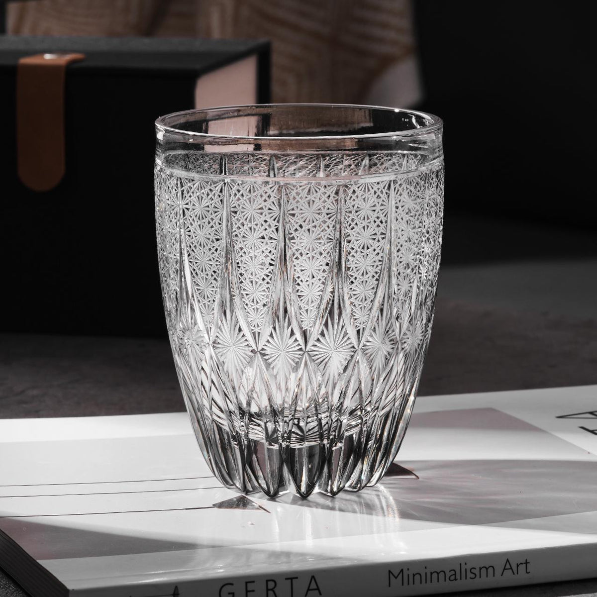 lovecove Hand Cut Rounded Clear Whisky Glass – product image 2