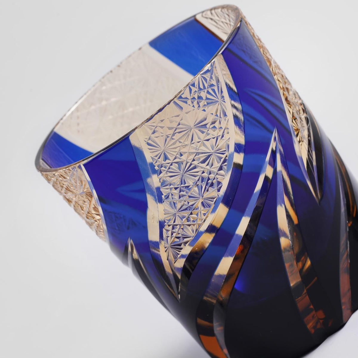 lovecove Hand Cut Blue Flame Whisky Glasses – product image 5