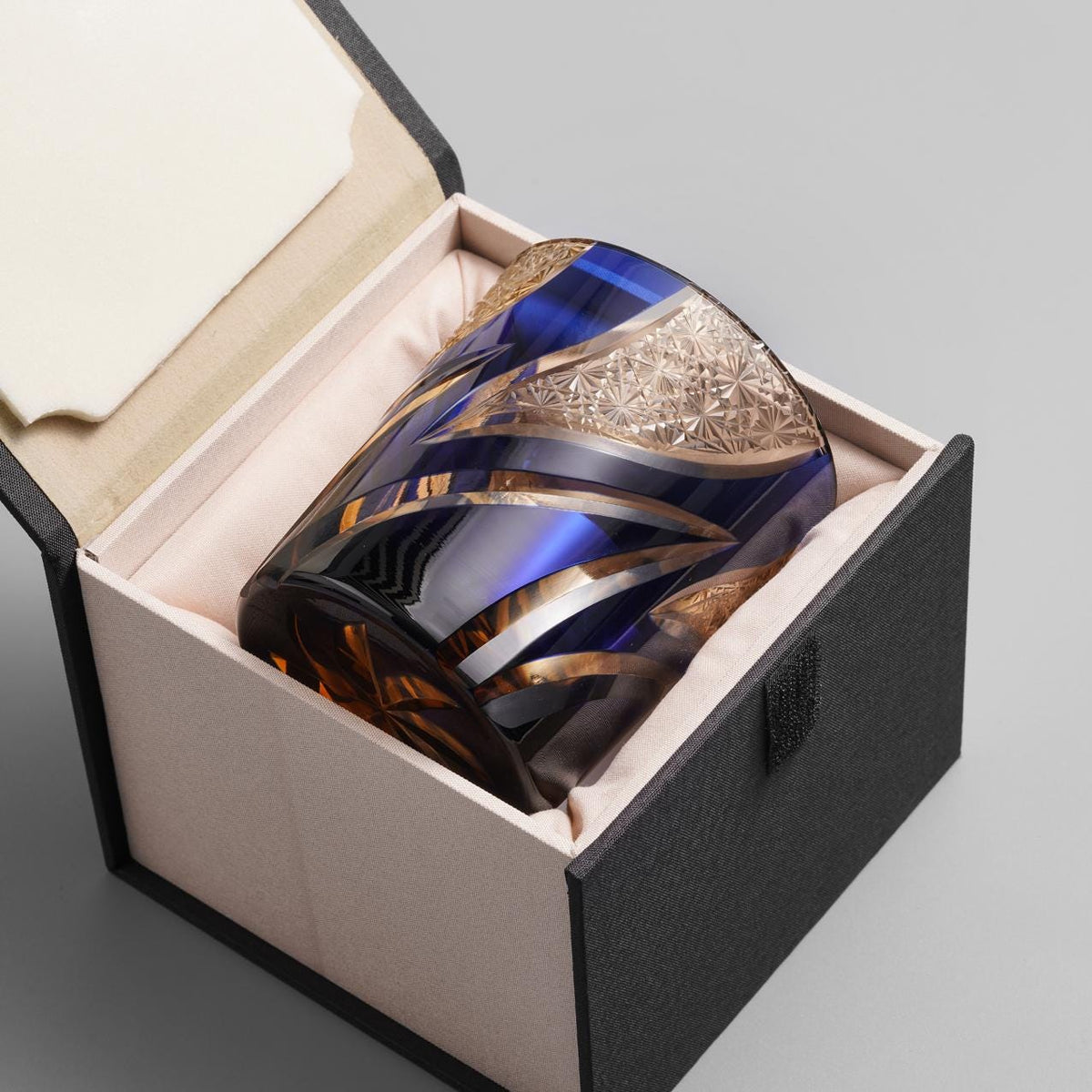 lovecove Hand Cut Blue Flame Whisky Glasses – product image 3