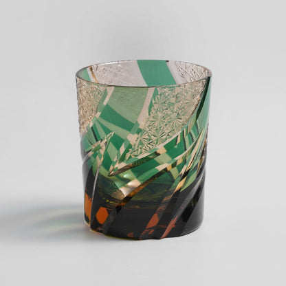 lovecove Hand Cut Green Flame Whisky Glasses – product image 7
