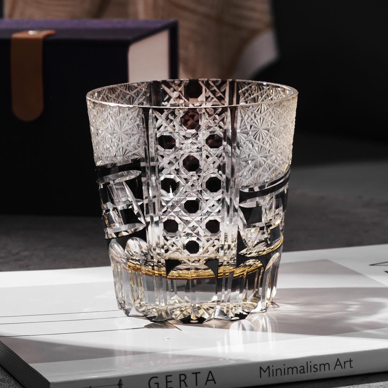 Vitraelle Black Diamond Cut Premium Whisky Glass – product image 2