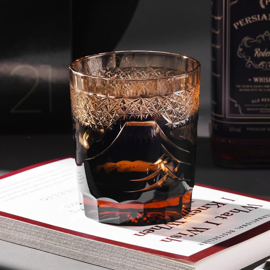 Vitraelle Hand Cut Black Fuji Crystal Whisky Glass – product image 1