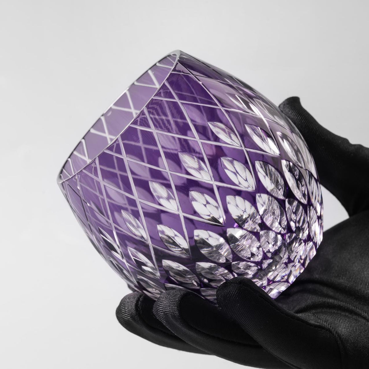 lovecove Hand Cut Raindrop Purple Crystal Glass – product image 4