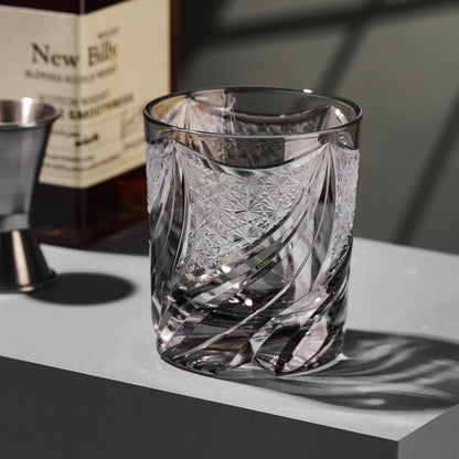 lovecove Vintage Kiriko Flame Crystal Whisky Glass – product image 1