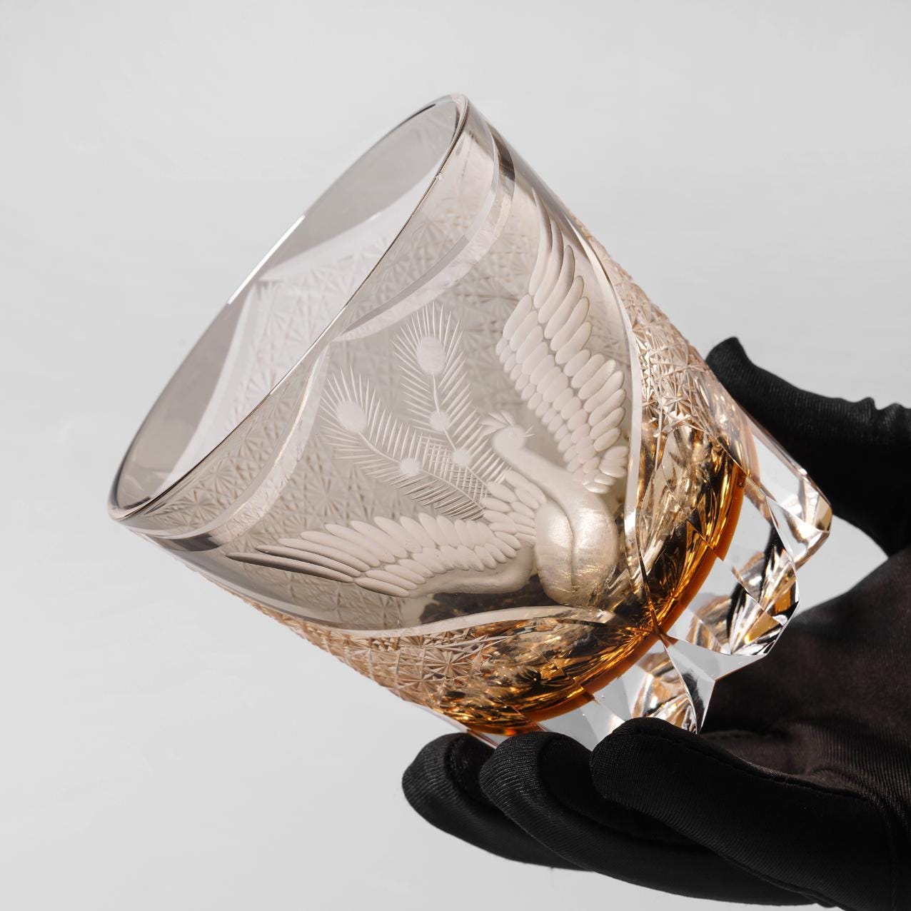 lovecove Hand Cut Luxury Phoenix Crystal Whiskey Glass – product image 3