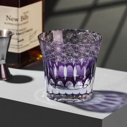 lovecove Vintage Kiriko Bourbon Purple Crystal Whisky Glass – product image 1